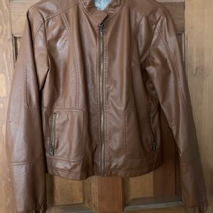 George tan fake leather jacket. Size medium. Great condition.